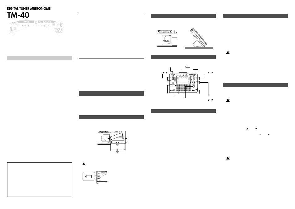 Deutsch | KORG TM-40 User Manual | Page 5 / 6