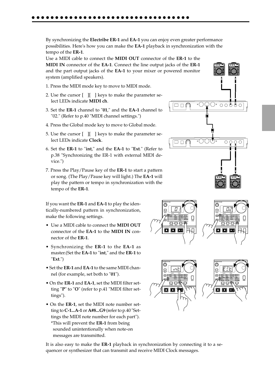 Synchronized playback with the ea-1 | KORG ELECTRIBER ER-1 User Manual | Page 21 / 52