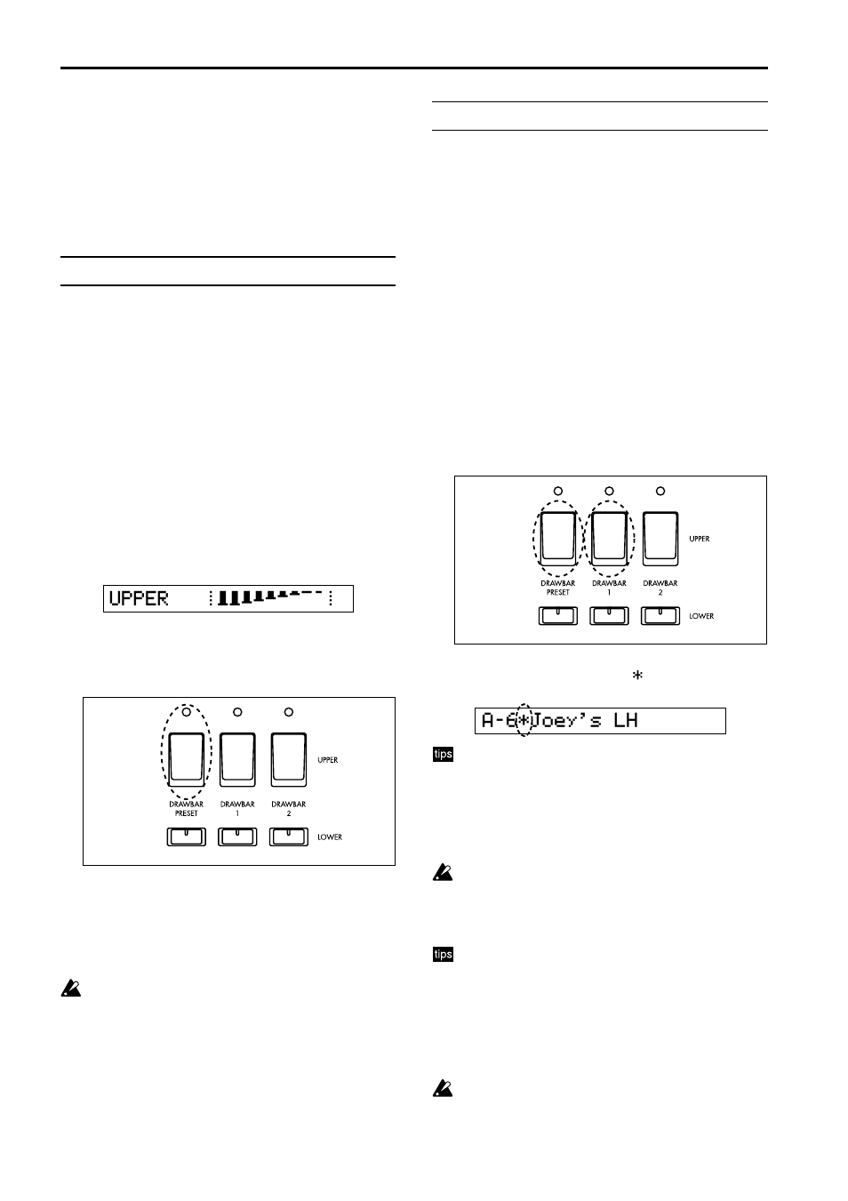 Editing a program, Editing the drawbar parameters, Copying drawbar parameters | KORG CX-3 User Manual | Page 18 / 40