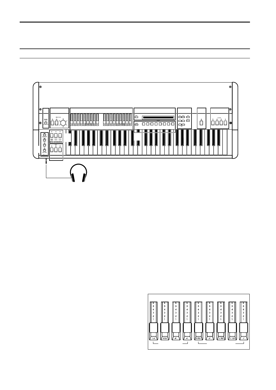 Controls and their functions, Front panel, Drawbar 1 | Ex drawbar, Ex percussion, Drawbar section | KORG CX-3 User Manual | Page 6 / 40