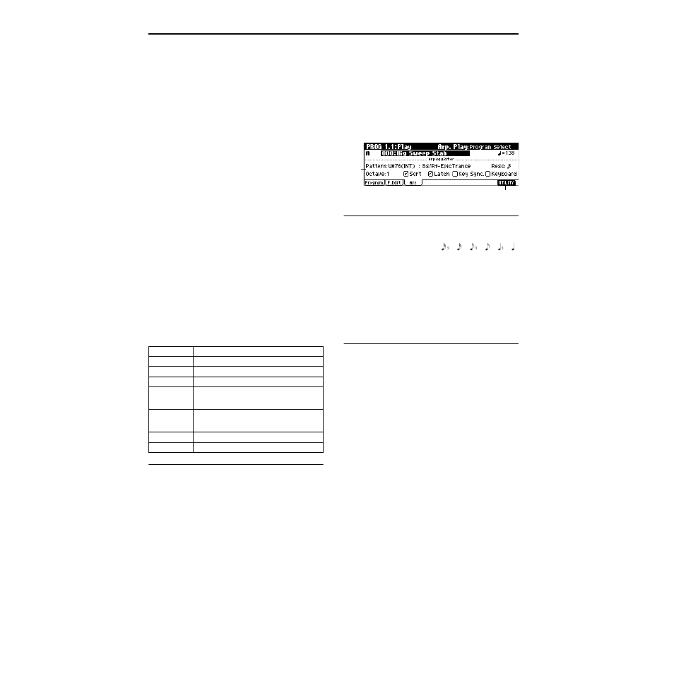 1–3: arp (arp. play), 1–3: arp | KORG TRITON Le Electric Keyboard User Manual | Page 11 / 269