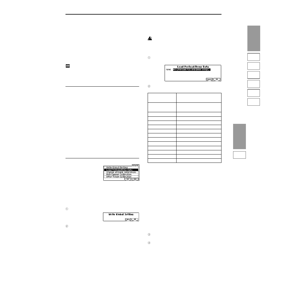 KORG TRITON Le Electric Keyboard User Manual | Page 130 / 269