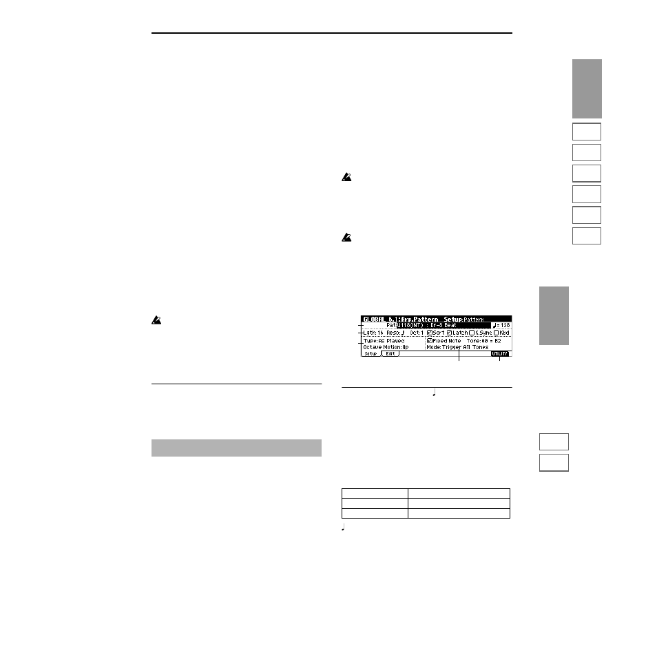 Global 6.1: arp.pattern, 1–1: setup, P.135) | KORG TRITON Le Electric Keyboard User Manual | Page 142 / 269