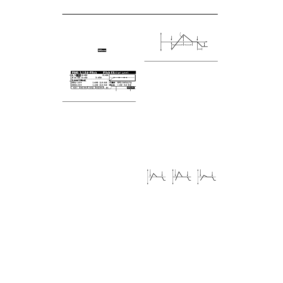 1–4: os2lfo (osc2 lfo), 1–5: eg (pitch eg), 1–4: os2lfo | 1–5: eg | KORG TRITON Le Electric Keyboard User Manual | Page 19 / 269