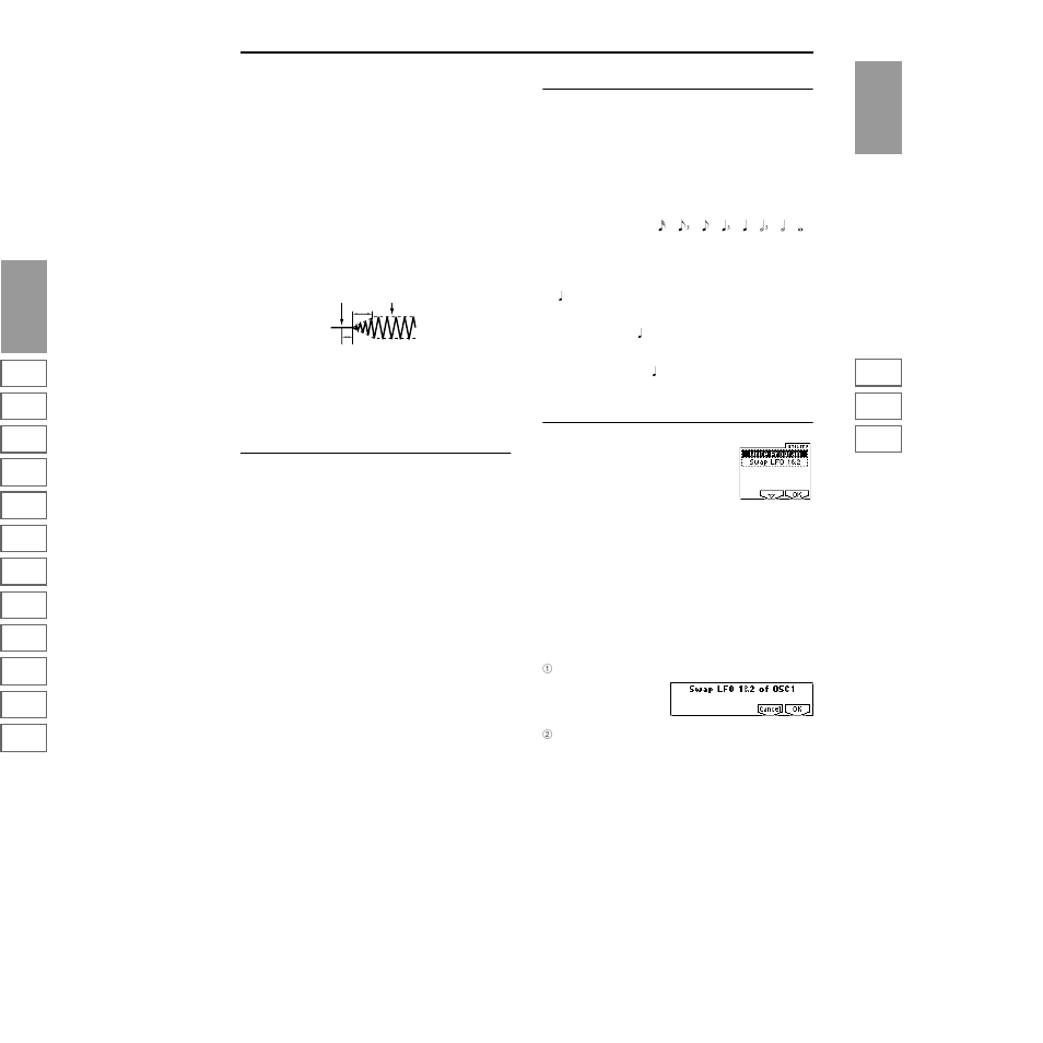 3–2: 1lfo2 (osc1 lfo2), 3–3: 2lfo1 (osc2 lfo1), 3–2: 1lfo2 | 3–3: 2lfo1 | KORG TRITON Le Electric Keyboard User Manual | Page 30 / 269