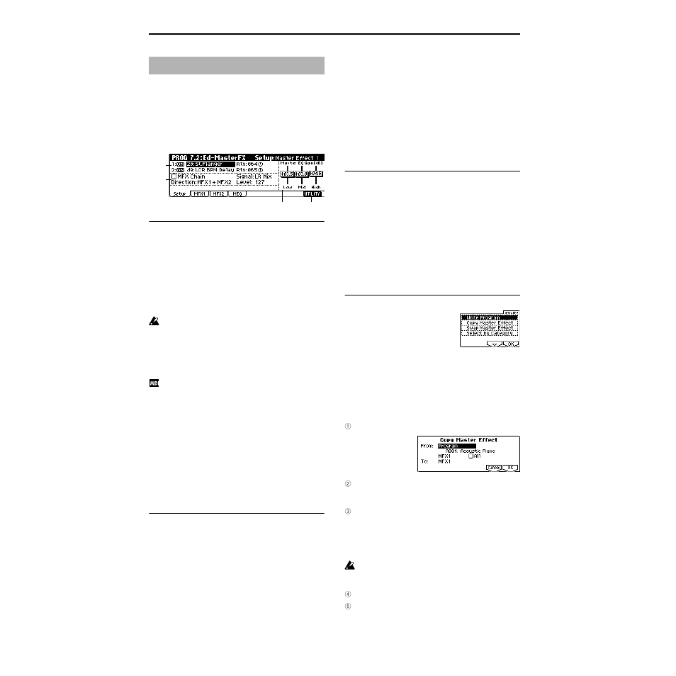 Prog 7.2: ed–masterfx, 2–1: setup, P.28) | KORG TRITON Le Electric Keyboard User Manual | Page 35 / 269