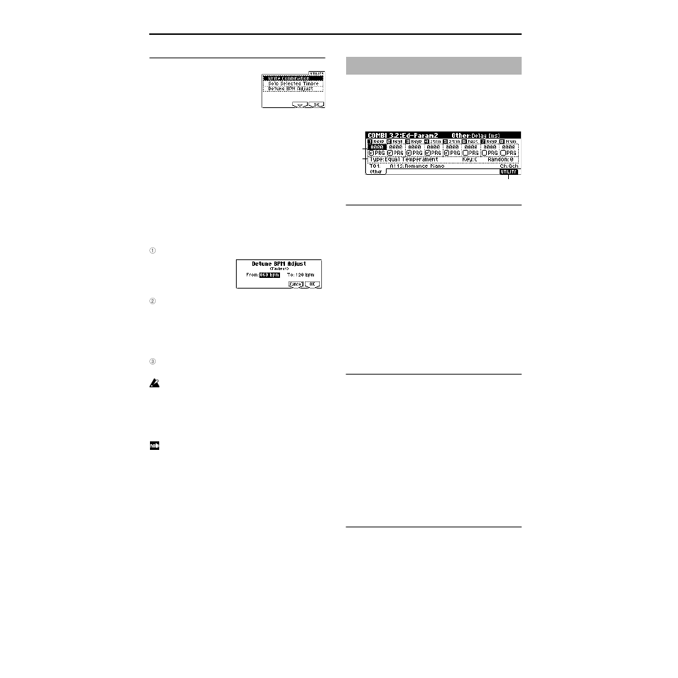 Combi 3.2: ed–param2, 2–1: other, P.38) | KORG TRITON Le Electric Keyboard User Manual | Page 45 / 269