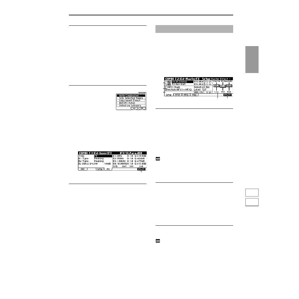 1–3: ifx (insert effect), Combi 7.2: ed–masterfx, 2–1: setup | P.47), 1–3: ifx | KORG TRITON Le Electric Keyboard User Manual | Page 54 / 269