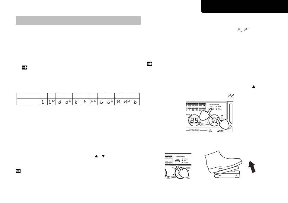 Tuner, Tuning procedure, Adjusting the tuner calibration | Adjusting the pedal sensitivity | KORG TONEWORKS AX5B User Manual | Page 11 / 43