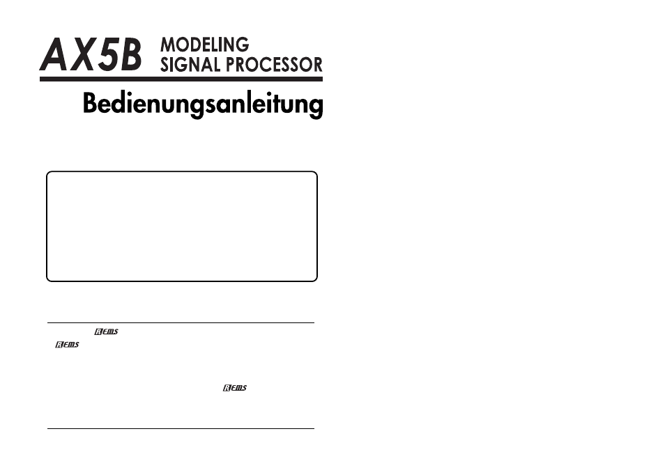 Deutsch, Inhalt | KORG TONEWORKS AX5B User Manual | Page 27 / 43