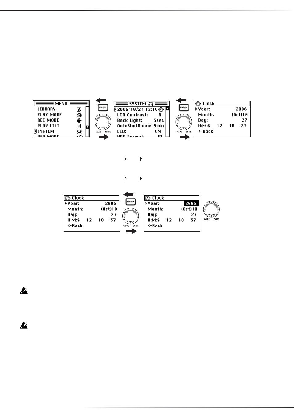 Setting the date and time | KORG DSD MR-1000 User Manual | Page 28 / 56