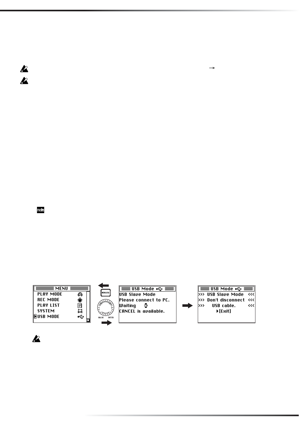 Using the mr-1000 with your computer, Usb mode | KORG DSD MR-1000 User Manual | Page 42 / 56