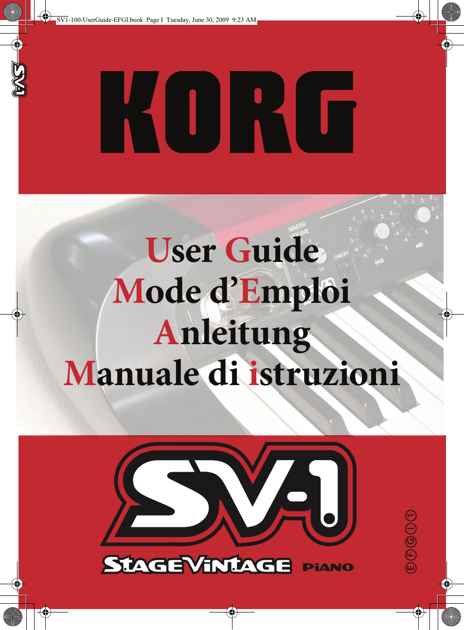 KORG STAGE VINTAGE SV-1 User Manual | 178 pages