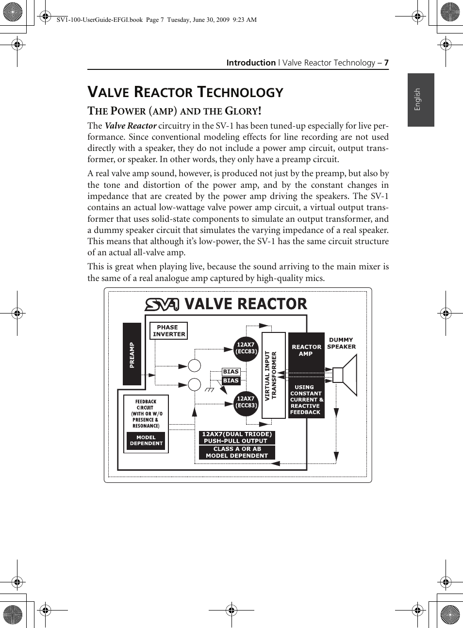 Valve reactor technology | KORG STAGE VINTAGE SV-1 User Manual | Page 21 / 178