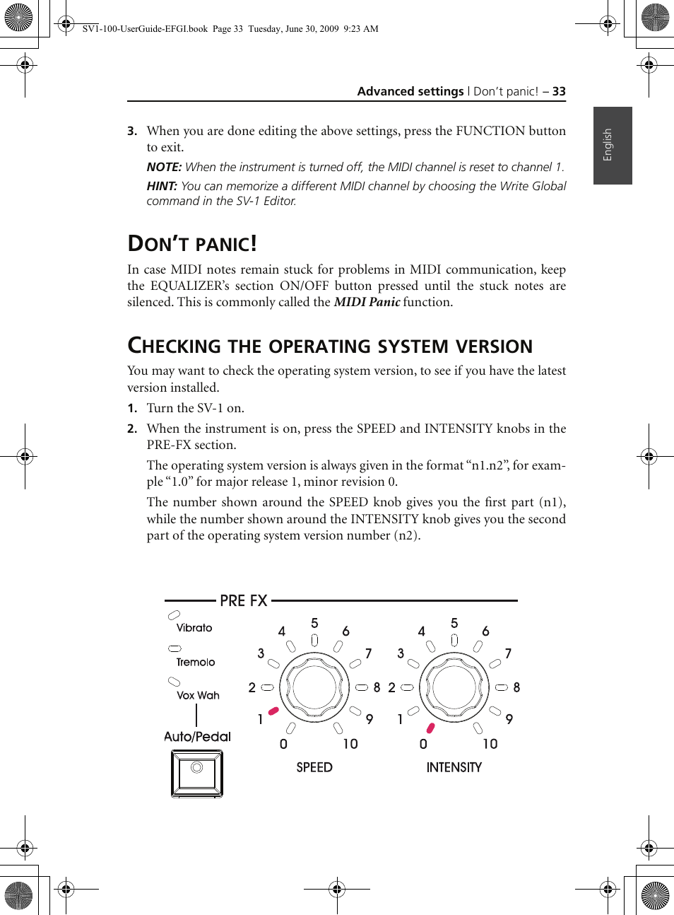 Don’t panic, Checking the operating system version, Don’t panic! checking the operating system version | KORG STAGE VINTAGE SV-1 User Manual | Page 47 / 178