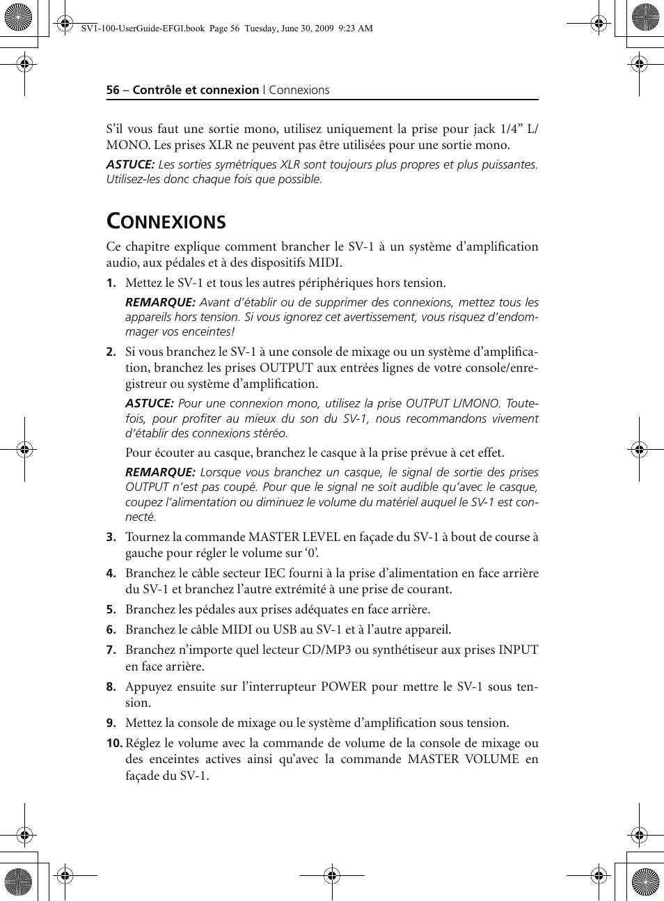 Connexions, Onnexions | KORG STAGE VINTAGE SV-1 User Manual | Page 70 / 178