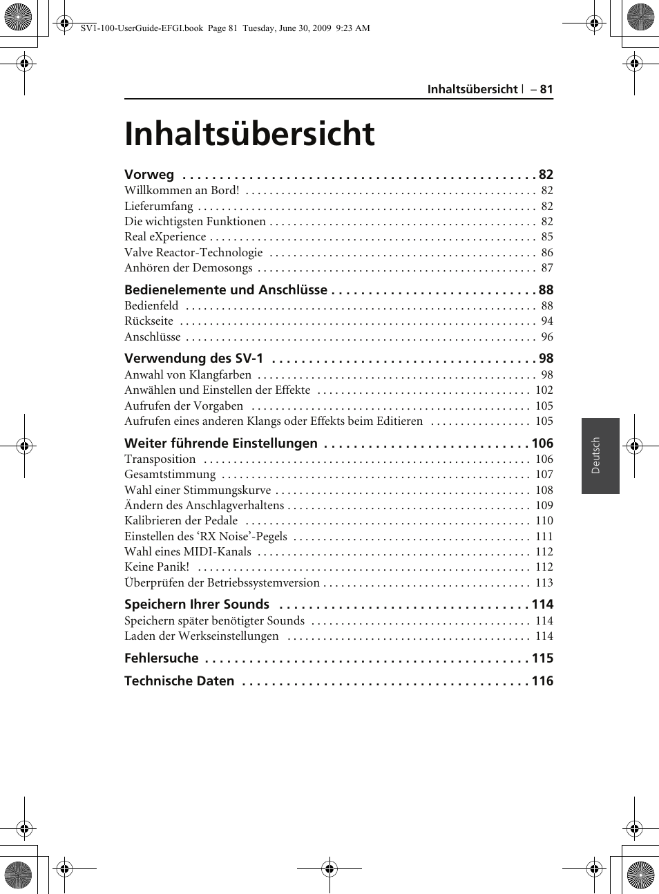 Inhaltsübersicht | KORG STAGE VINTAGE SV-1 User Manual | Page 95 / 178