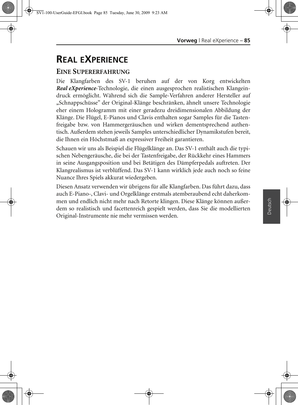 Real experience | KORG STAGE VINTAGE SV-1 User Manual | Page 99 / 178