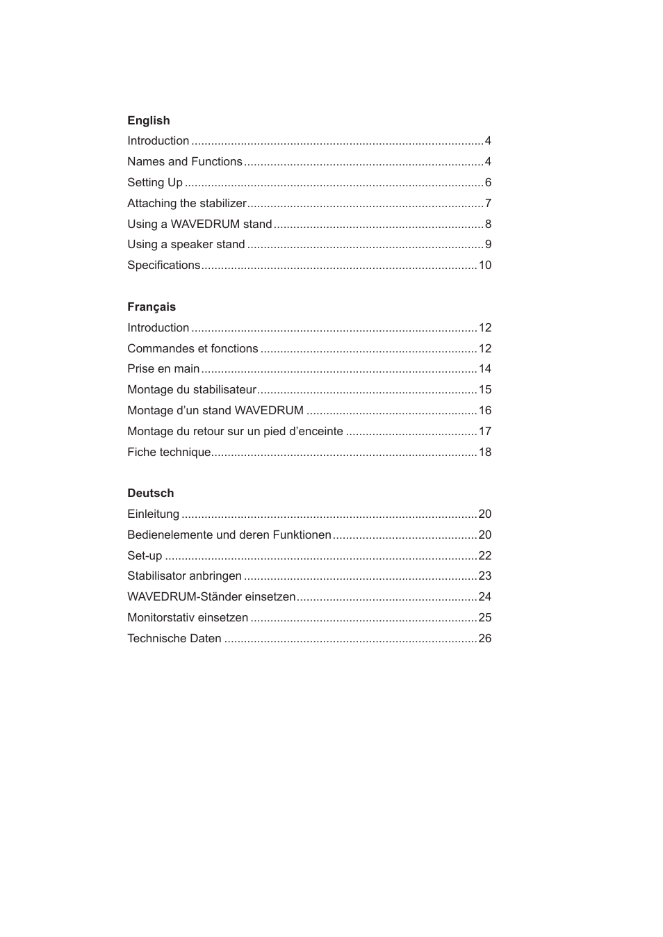 KORG Mobile Monitor Amplifier MMA130 User Manual | Page 2 / 27