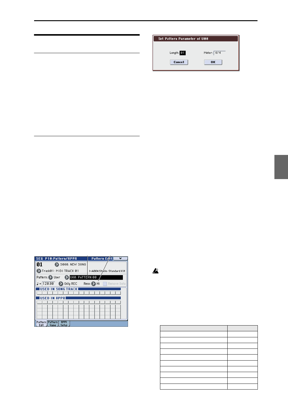 Recording patterns, Recording and editing patterns, Recording patterns in real-time | KORG M3 User Manual | Page 101 / 237