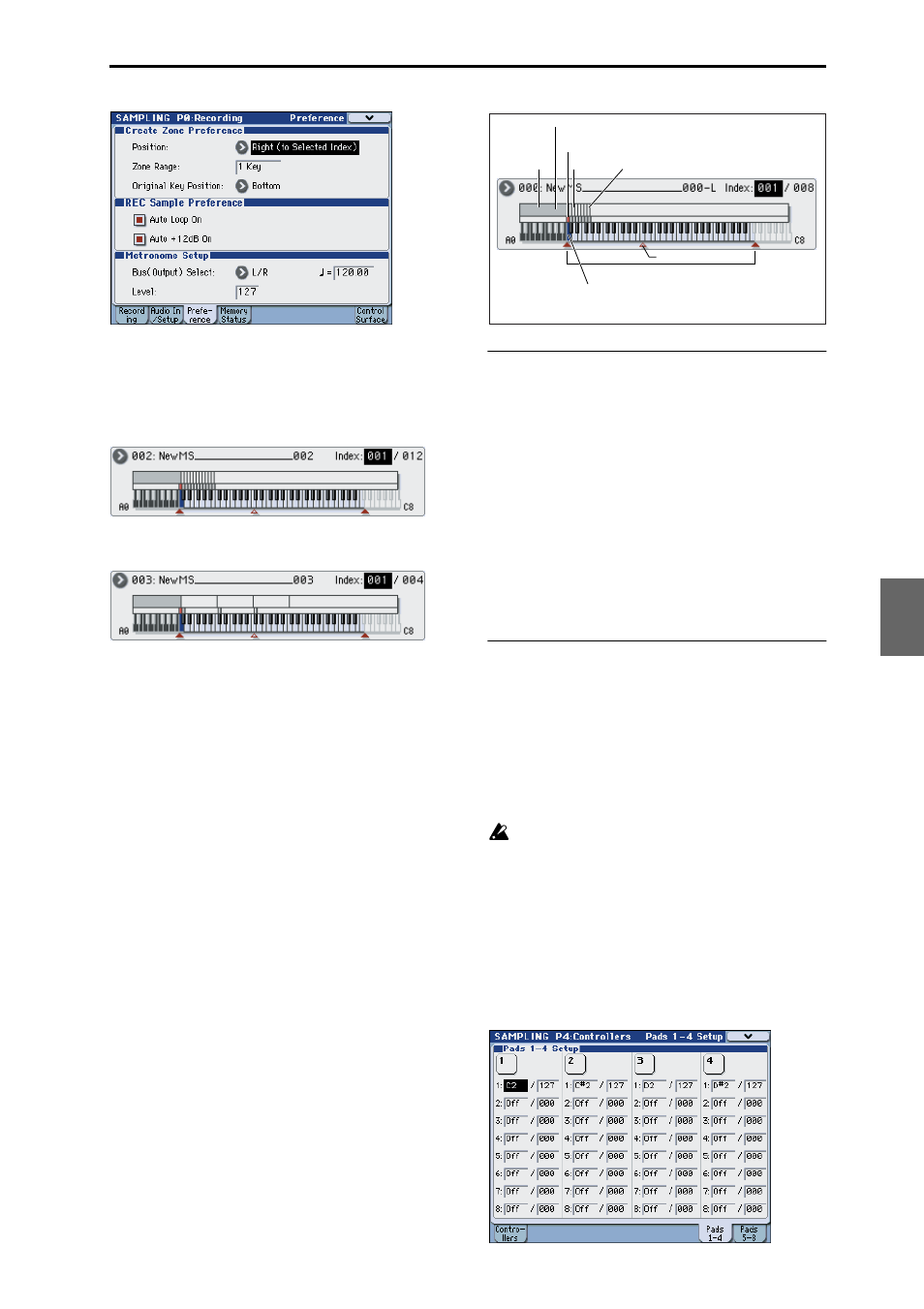 Creating multiple samples, Assigning samples to the pads | KORG M3 User Manual | Page 119 / 237