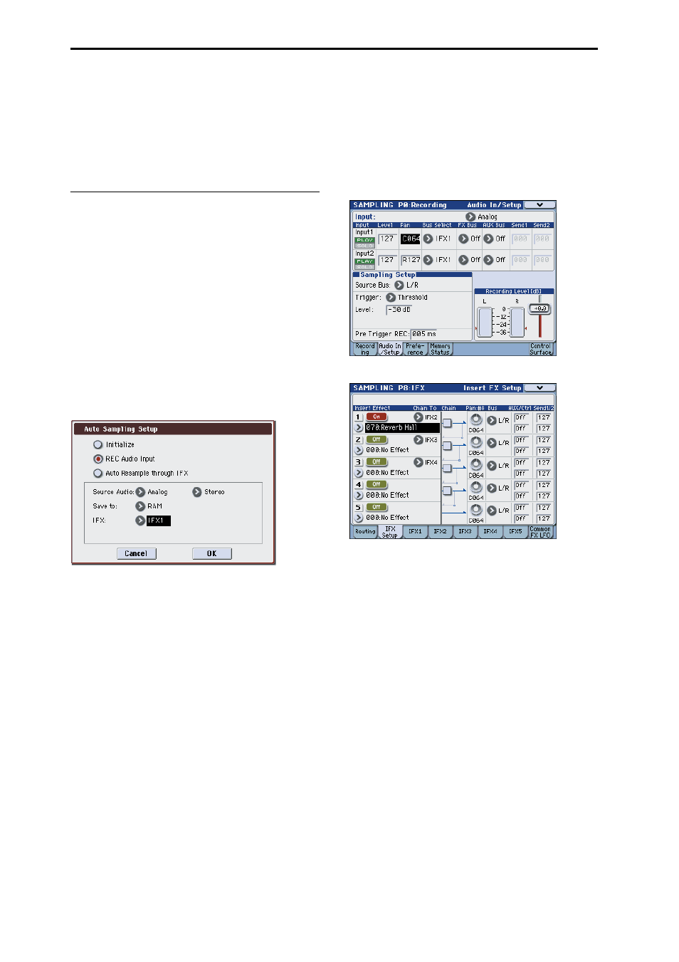 Sampling external audio through insert effects | KORG M3 User Manual | Page 122 / 237