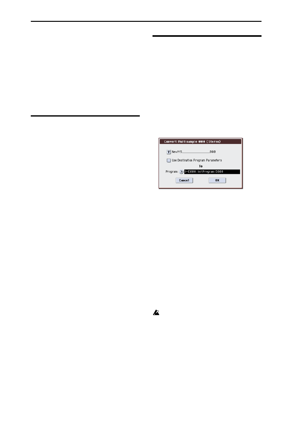Ripping – p5: audio cd, Converting a multisample to a program | KORG M3 User Manual | Page 128 / 237