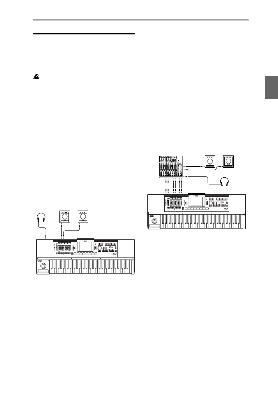 Connecting audio equipment, Analog audio output | KORG M3 User Manual | Page 35 / 237
