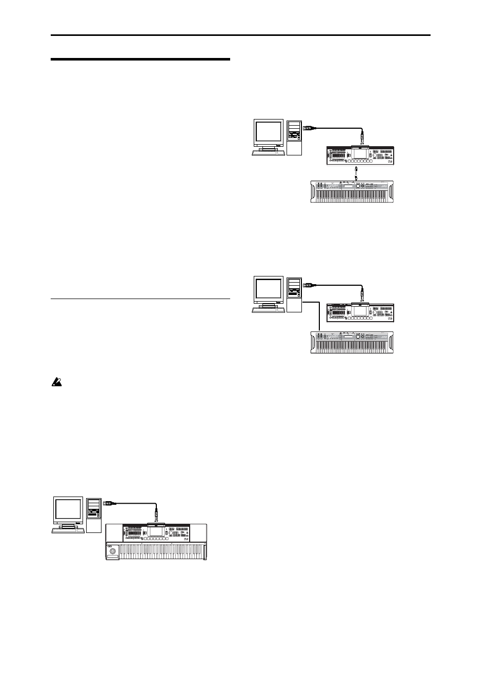 Connecting a computer, Usb connection and setup, Setup | KORG M3 User Manual | Page 38 / 237