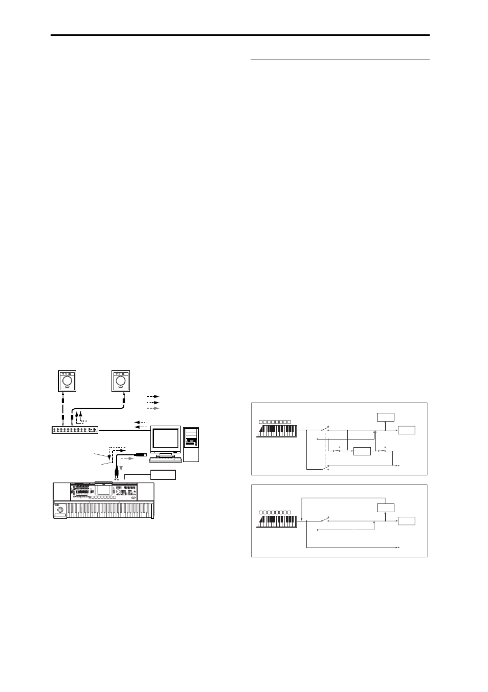 Global mode settings on the m3, Local control on settings, Midi filter “exclusive” setting | Setup | KORG M3 User Manual | Page 40 / 237