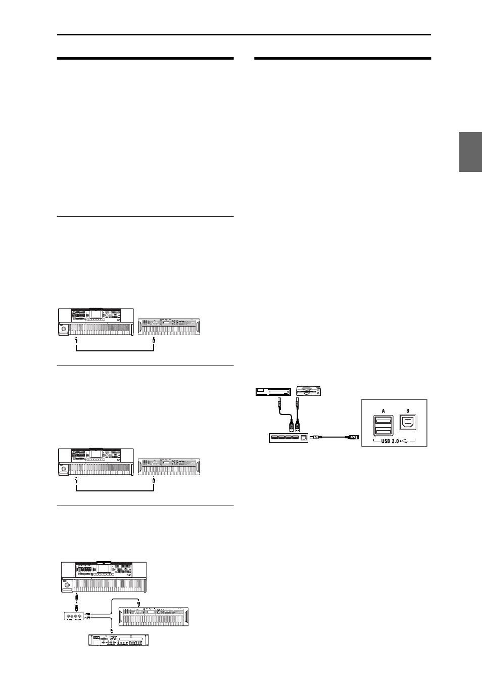 Connecting midi devices, Connecting a usb device (hdd, cd-r/rw, etc.), Hot-plugging | 8 usb devices maximum, Usb power | KORG M3 User Manual | Page 41 / 237