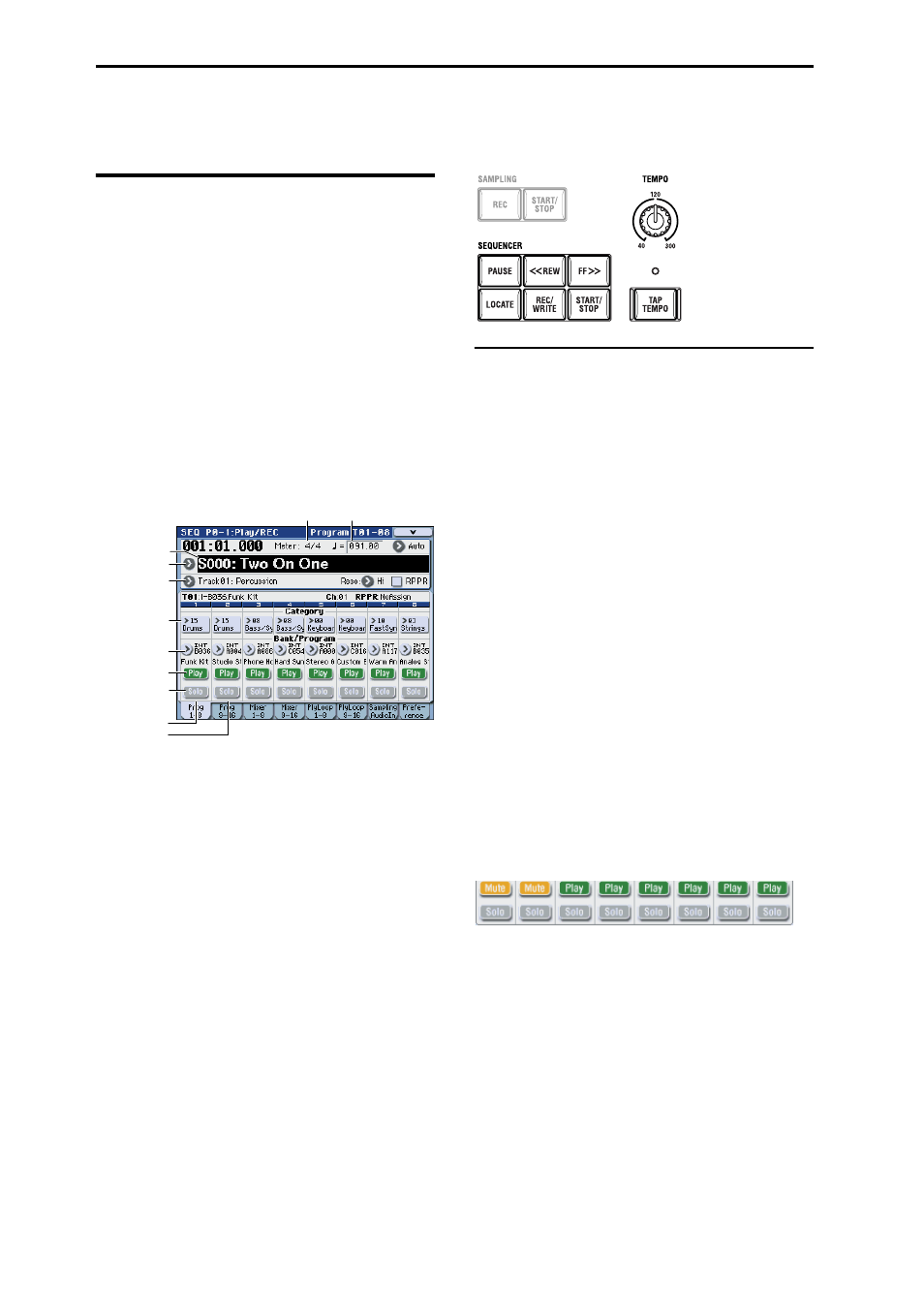Playing songs, Playback | KORG M3 User Manual | Page 88 / 237