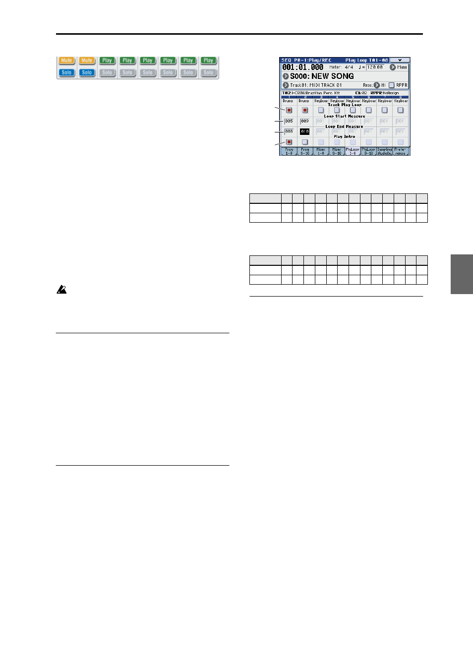 Locate settings, Loop playback, Global mode “seq mode” setting | Exclusive solo | KORG M3 User Manual | Page 89 / 237