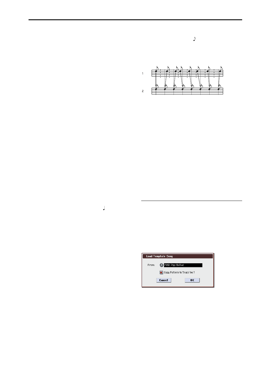 Using template songs | KORG M3 User Manual | Page 92 / 237