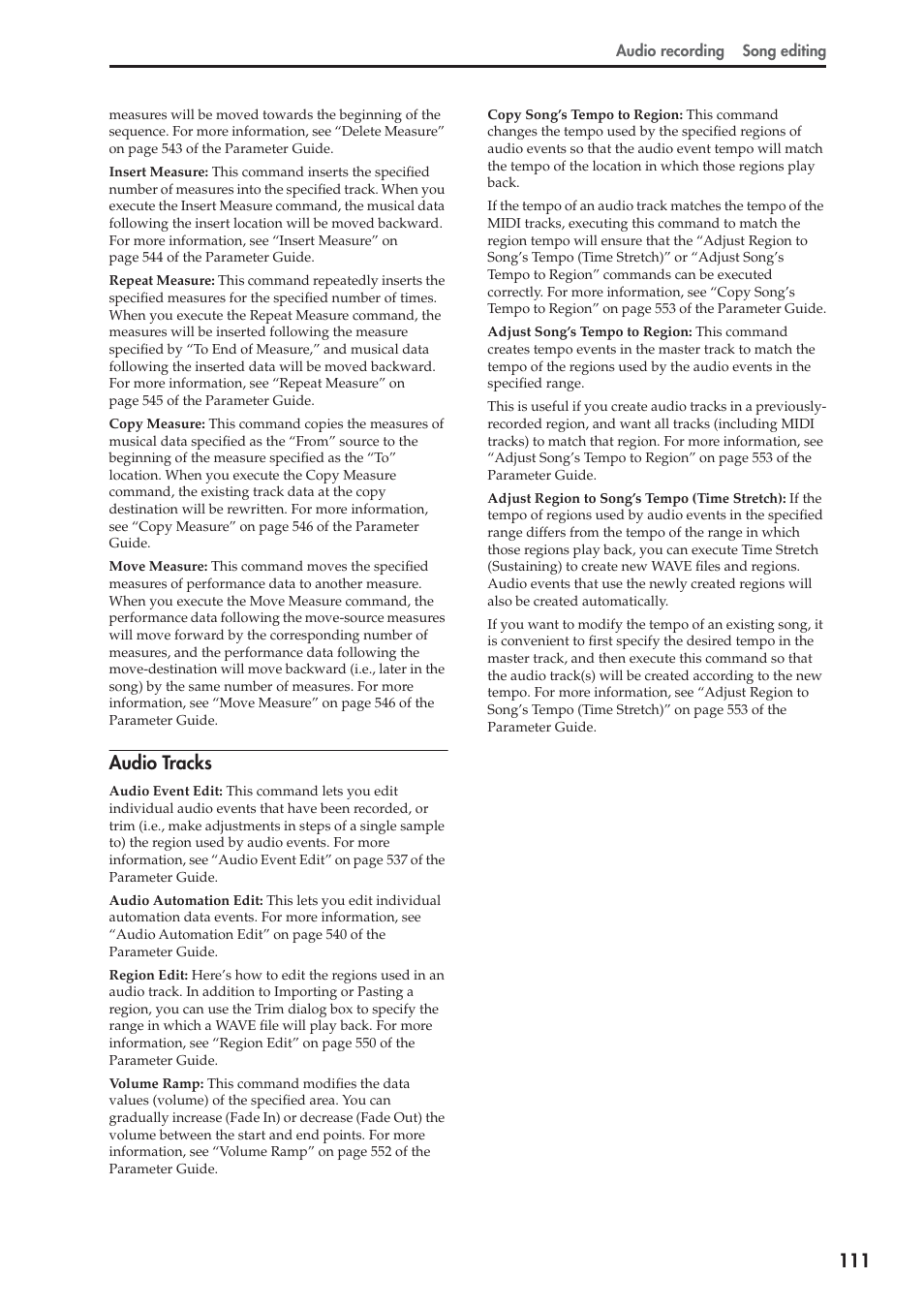 Audio tracks | KORG OASYS musical instruments User Manual | Page 119 / 241