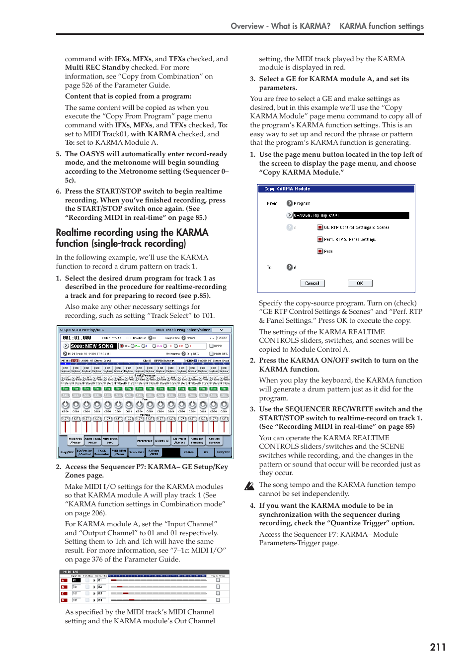 KORG OASYS musical instruments User Manual | Page 219 / 241