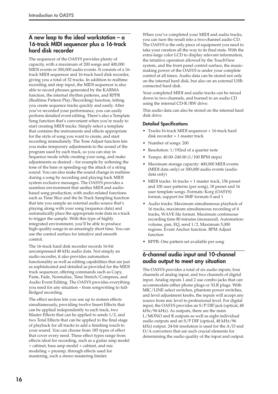 KORG OASYS musical instruments User Manual | Page 24 / 241