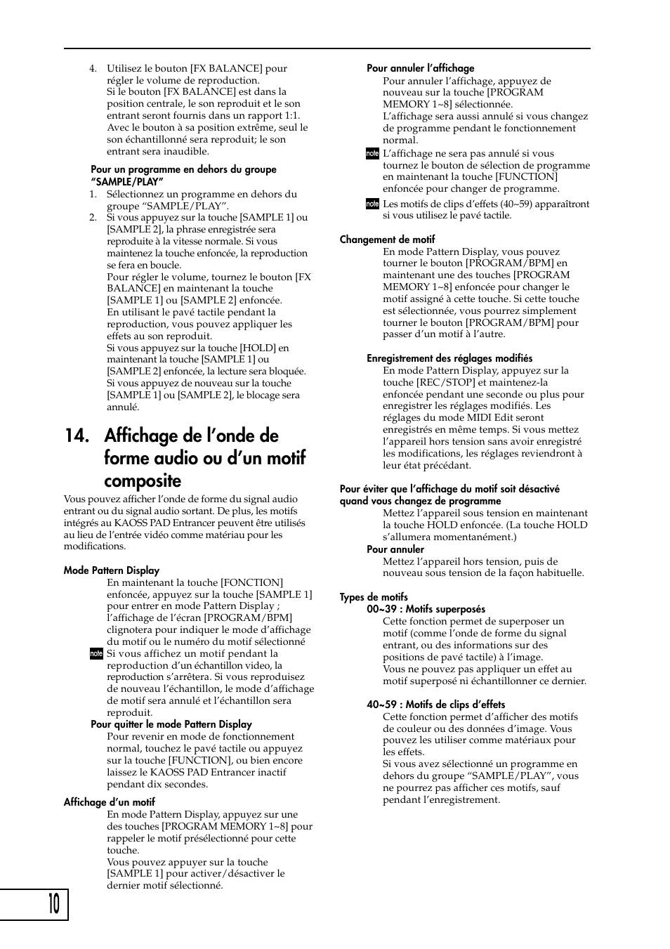 KORG KAOSS PAD Entrancer User Manual | Page 28 / 70