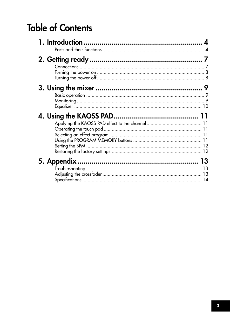 KORG KM-202 User Manual | Page 3 / 46