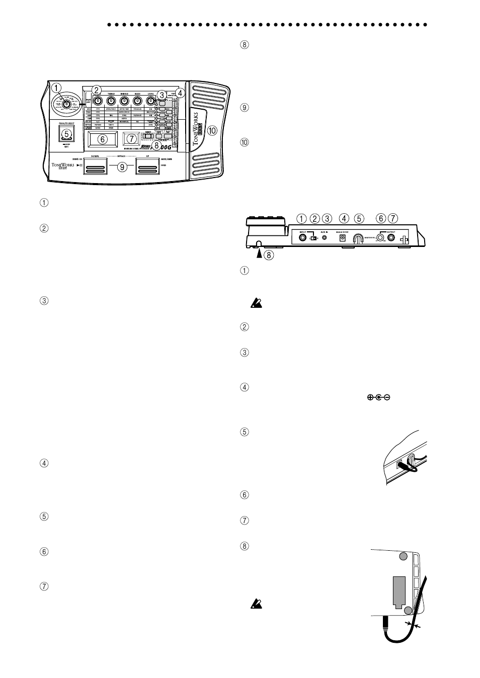 Front and rear panel, Front panel, Rear panel | The modes of the ax100g, Introduction, Front panel 1, Rear panel 1 | KORG MODELING SIGNAL PROCESSOR AX100G User Manual | Page 4 / 18