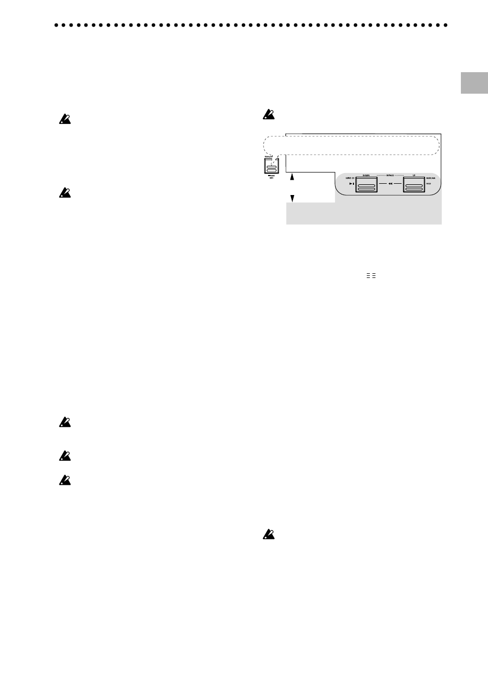 Rhythm, Aux in, Expression pedal | Effect select mode, Entering effect select mode, Exiting effect select mode, Phrase trainer mode, Playing the ax100g rhythm | KORG MODELING SIGNAL PROCESSOR AX100G User Manual | Page 7 / 18