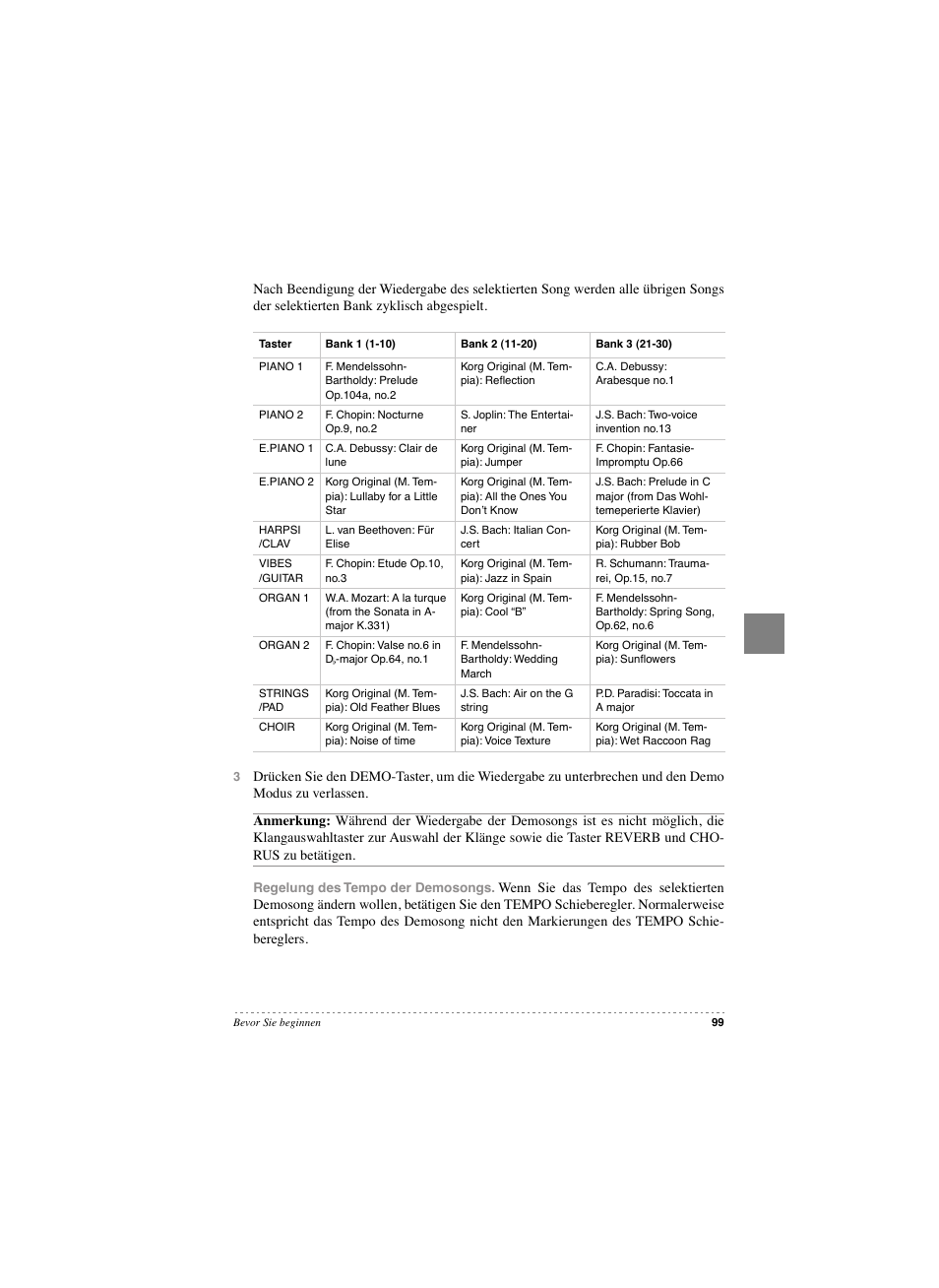 KORG SP 250 User Manual | Page 101 / 184