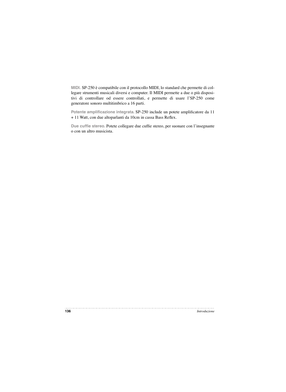 KORG SP 250 User Manual | Page 138 / 184