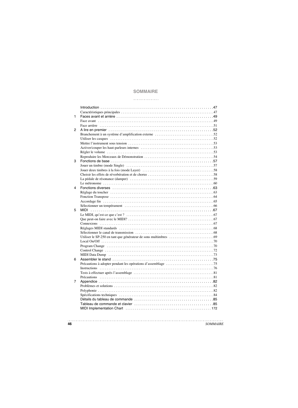 KORG SP 250 User Manual | Page 48 / 184