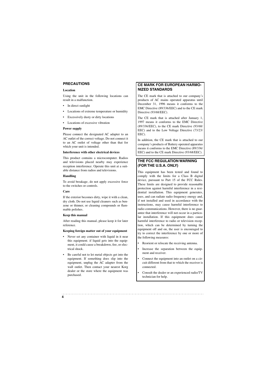 KORG SP 250 User Manual | Page 6 / 184
