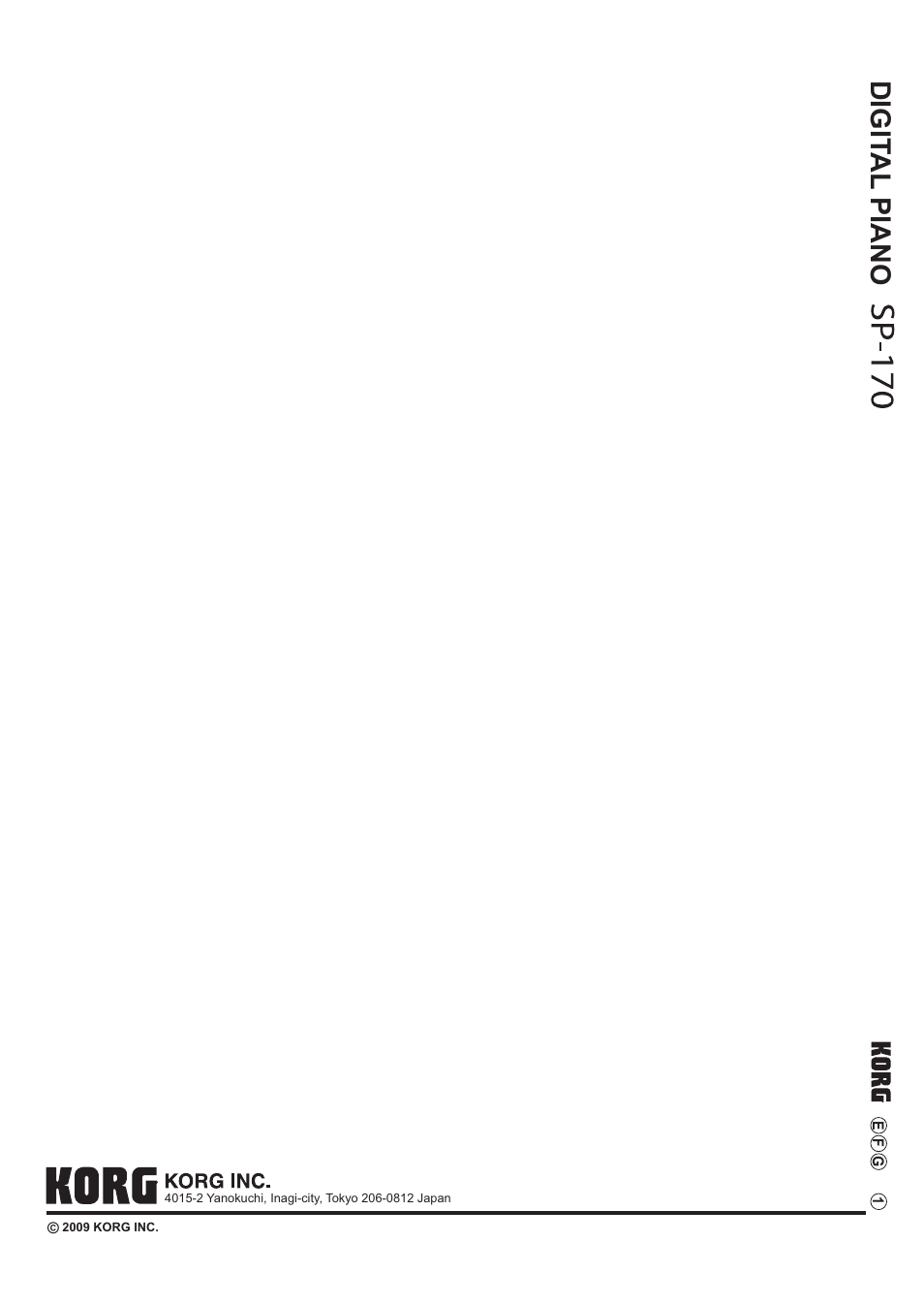 Digit al piano | KORG Digital Piano SP-170 User Manual | Page 21 / 21