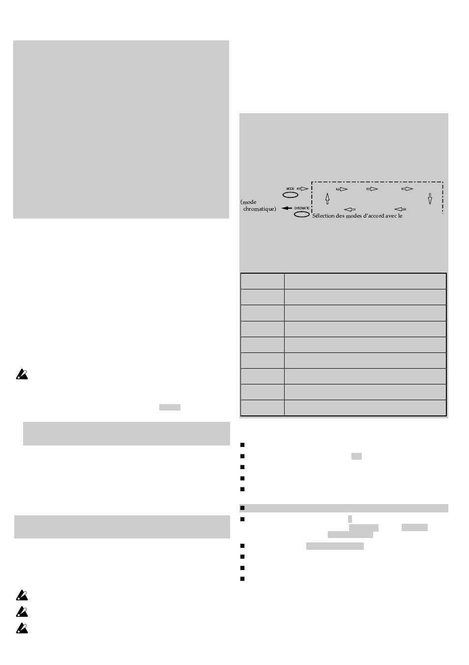 Réglage du diapason, Accord abaissé, Dtr-2000 uniquement: mode d’accord | Fiche technique, Réglage manuel du diapason, Réglage du diapason avec auto reference | KORG DTR-2000 User Manual | Page 6 / 8