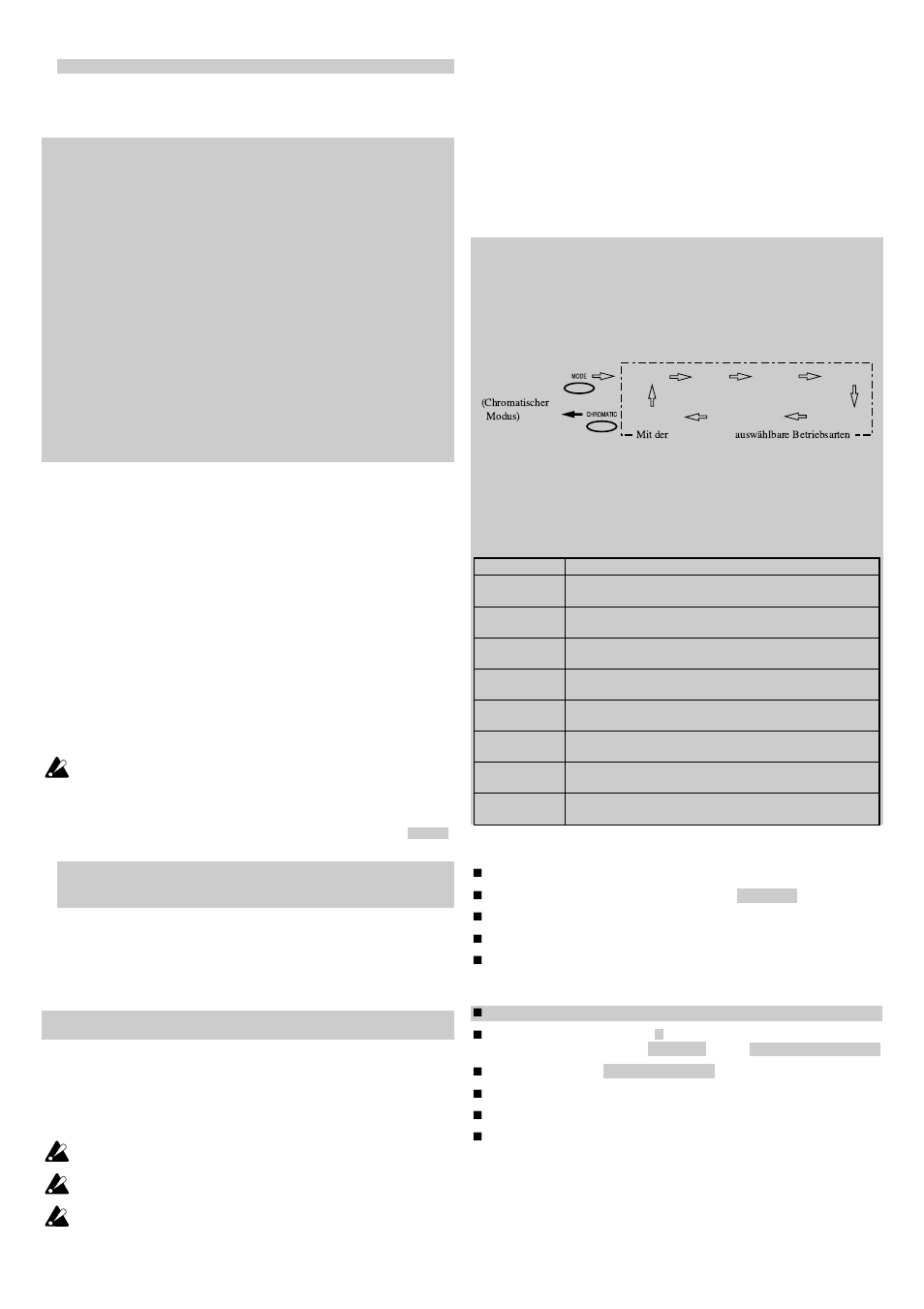 Kalibrierung, Transpositions-/kapodasterstimmung, Nur dtr-2000: betriebsarten | Technische daten, Nur dtr-2000: stimmen mit dem referenzton, Manuelle kalibrierung, Automatische referenztonkalibrierung, Betriebsarten | KORG DTR-2000 User Manual | Page 8 / 8