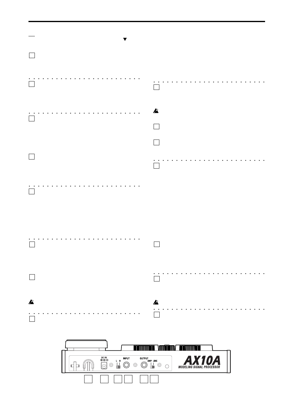 Rear panel, You must only use the specified ac adaptor (p.14) | KORG AX10A User Manual | Page 6 / 39