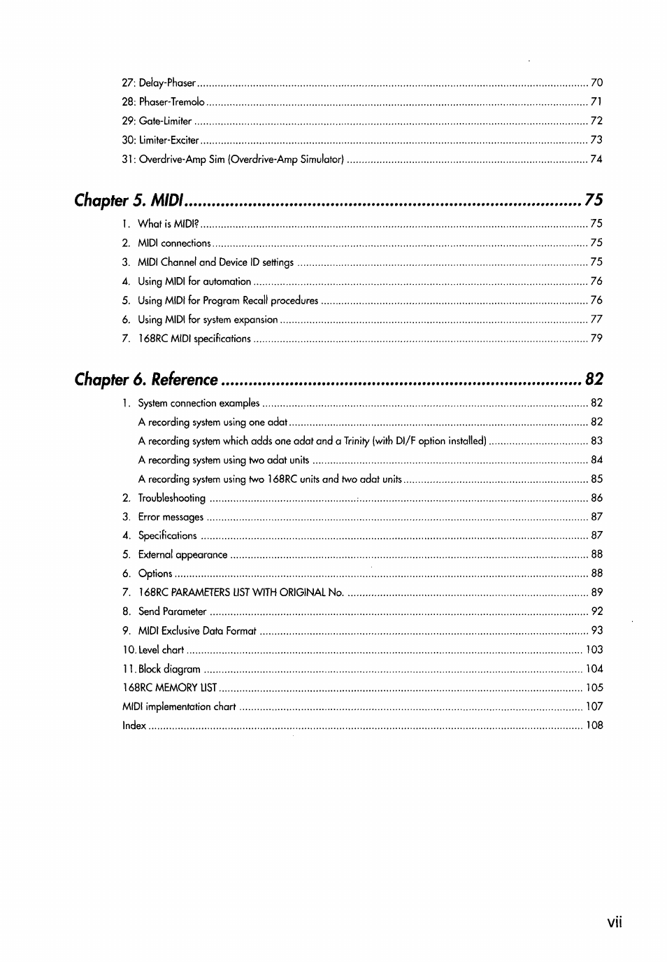 KORG Soundlink DRS REcording Console 168RC User Manual | Page 7 / 118